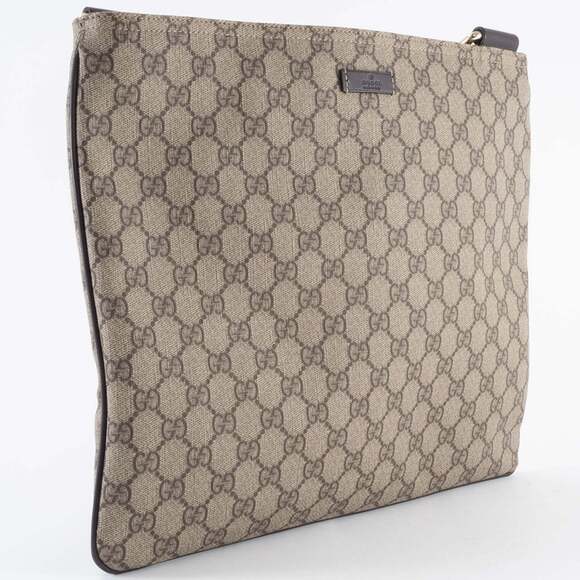 Gucci GG Supreme Shoulder Bag 201446 Beige Crossbody with A4 Storage - Picture 8 of 16